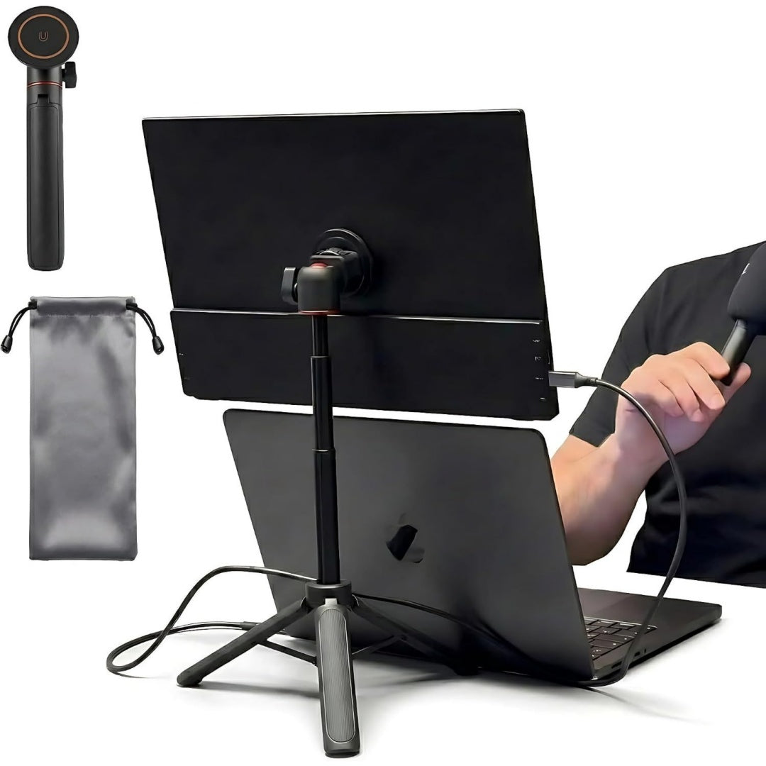 Forma equilibrata supporti per monitor in metallo pieghevole rosso