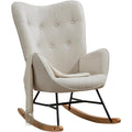 Accento naturale sedie a dondolo in legno beige