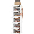 Forma equilibrata scaffali portascarpe in metallo bianco
