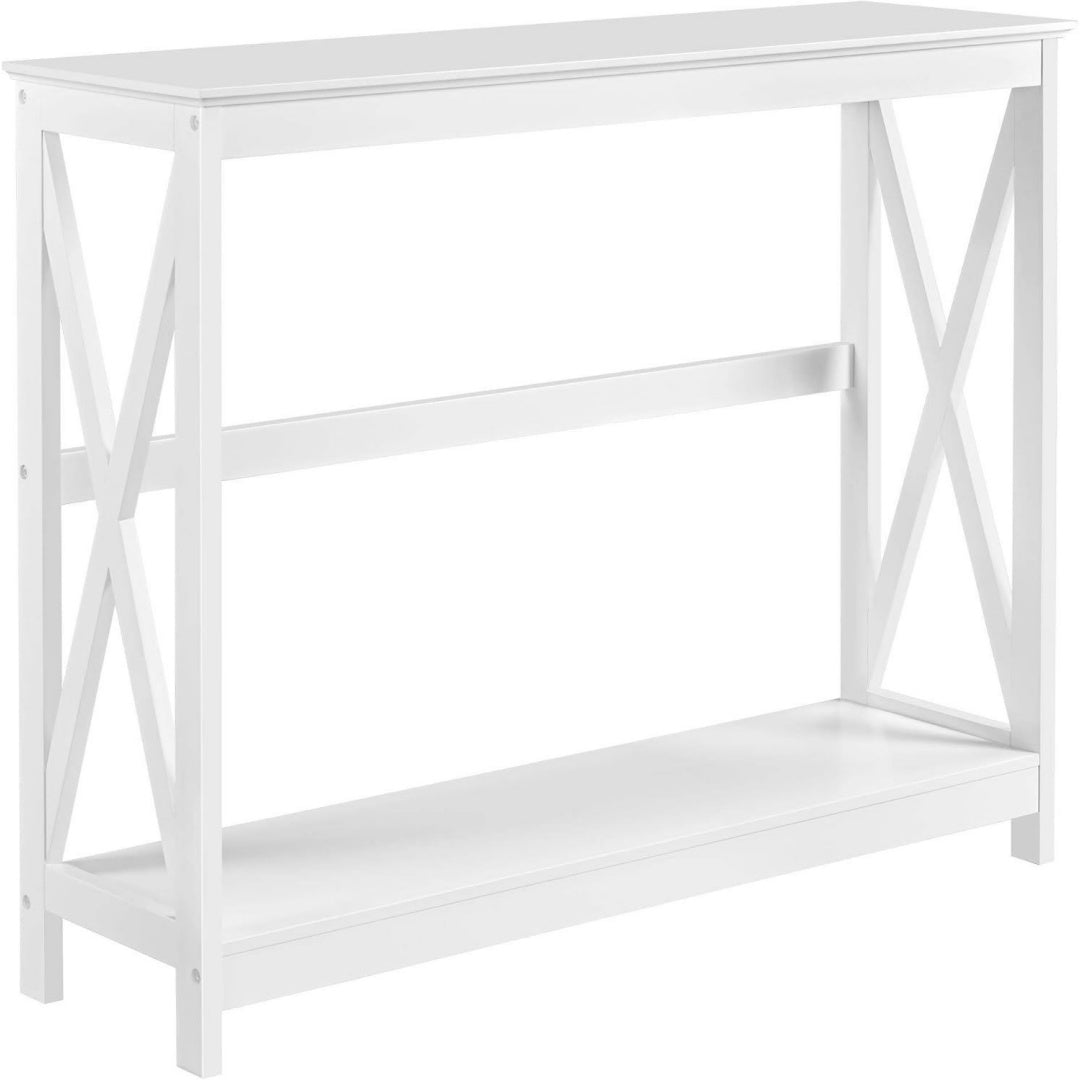 Arredo contemporaneo console e tavoli da divano in legno bianco