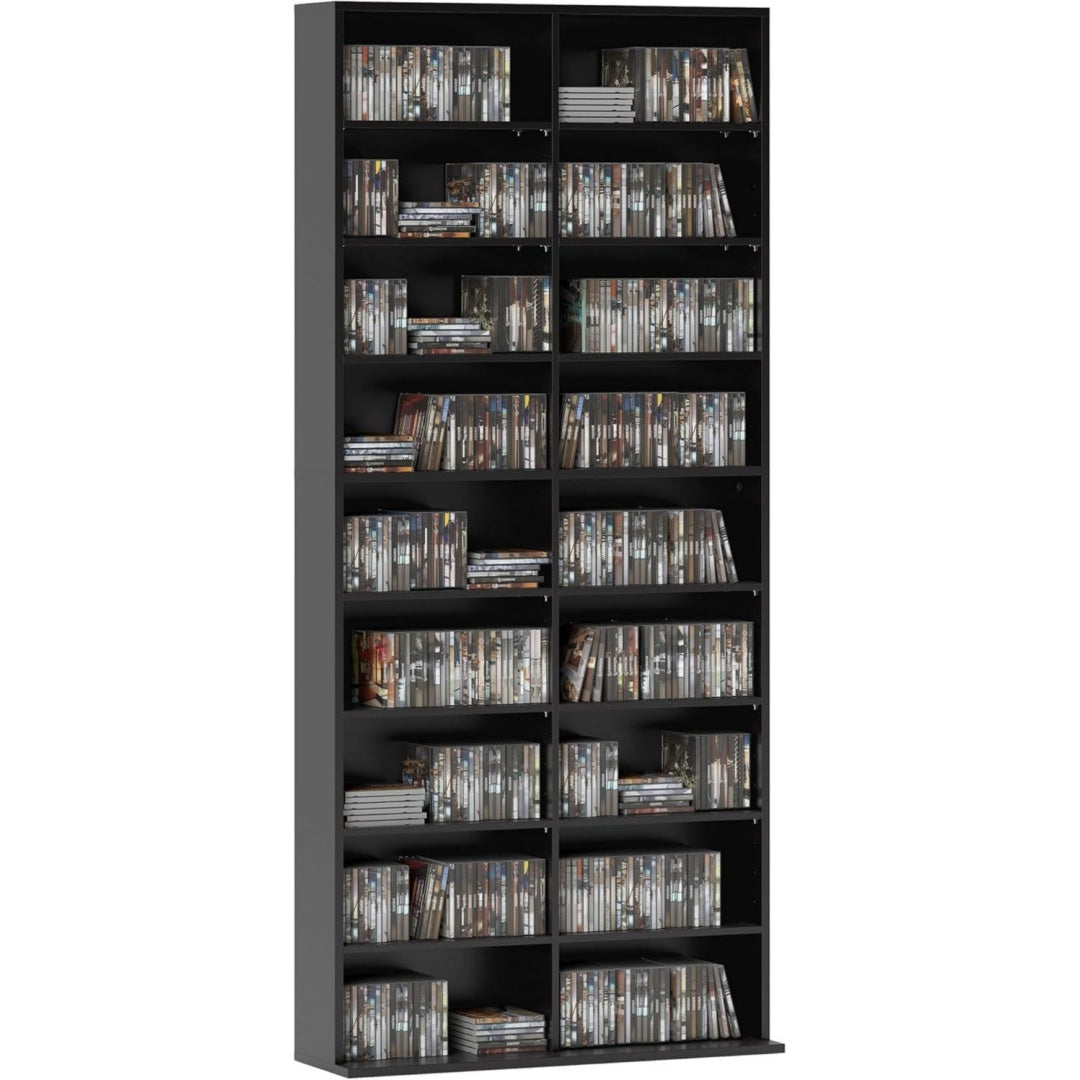 Soluzione funzionale porta cd e dvd modulari salvaspazio nero